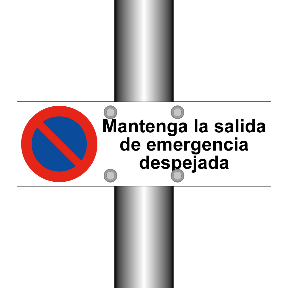 Mantenga la salida de emergencia despejada