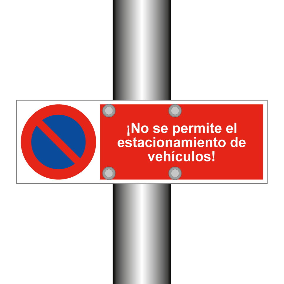 ¡No se permite el estacionamiento de vehículos!