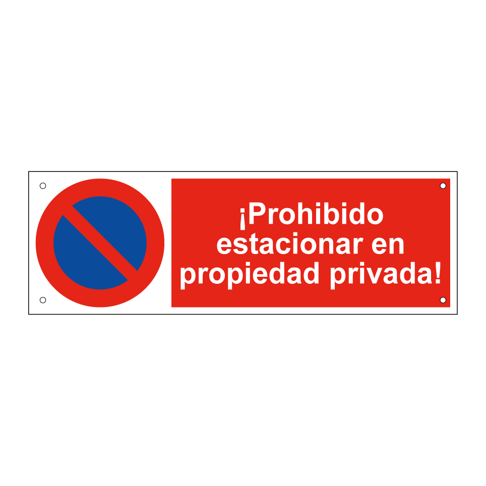 ¡Prohibido estacionar en propiedad privada!