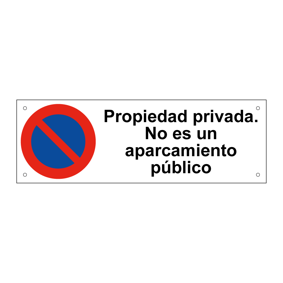 Propiedad privada. No es un aparcamiento público