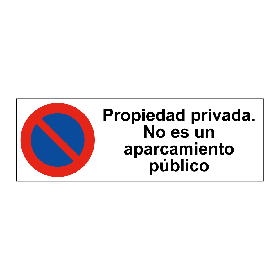 Propiedad privada. No es un aparcamiento público
