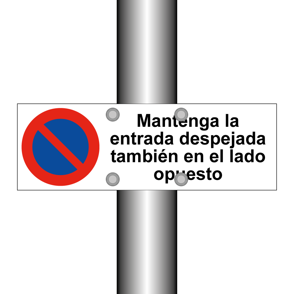 Mantenga la entrada despejada también en el lado opuesto