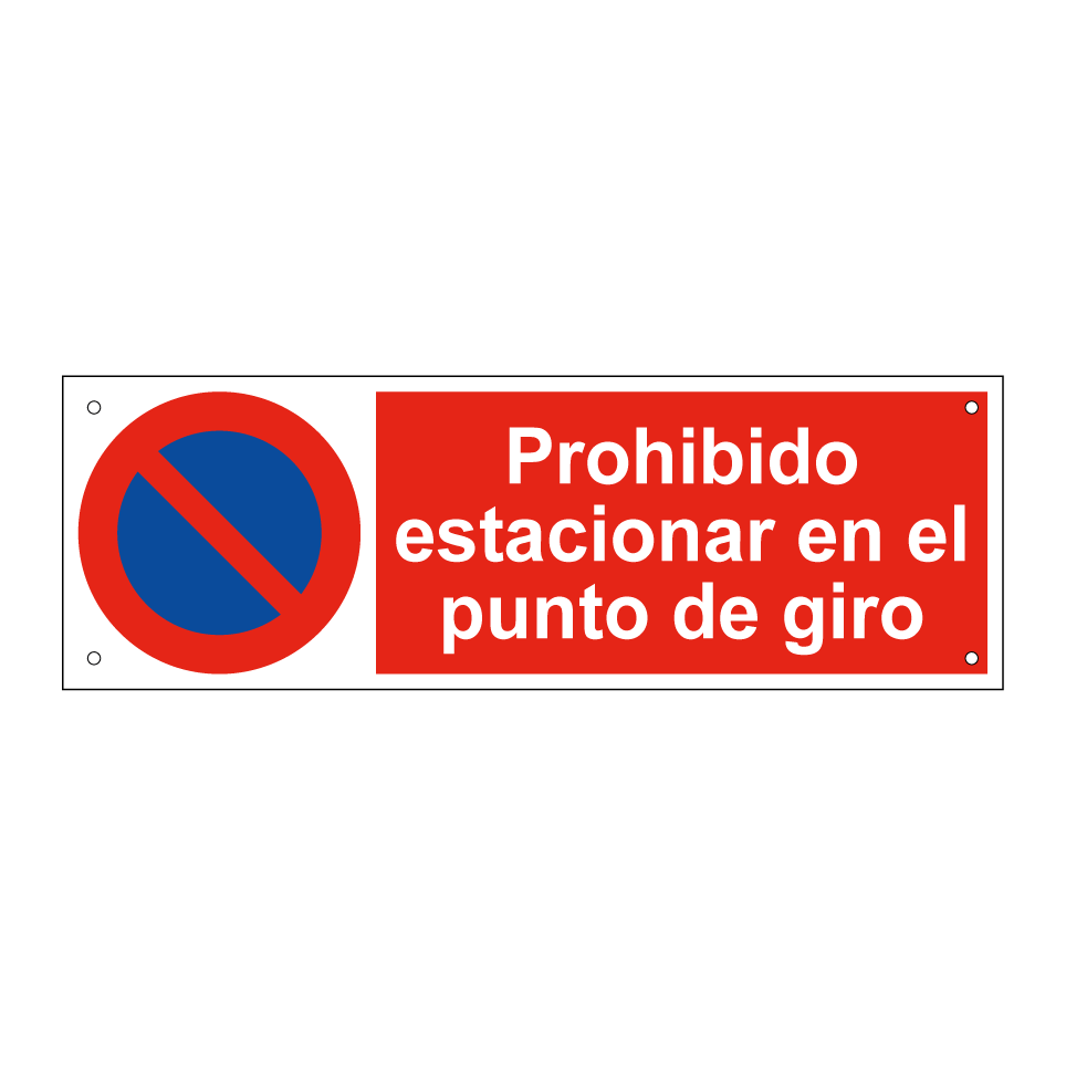 Prohibido estacionar en el punto de giro