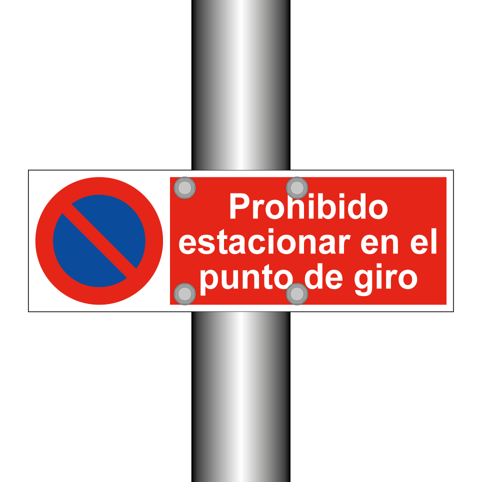Prohibido estacionar en el punto de giro