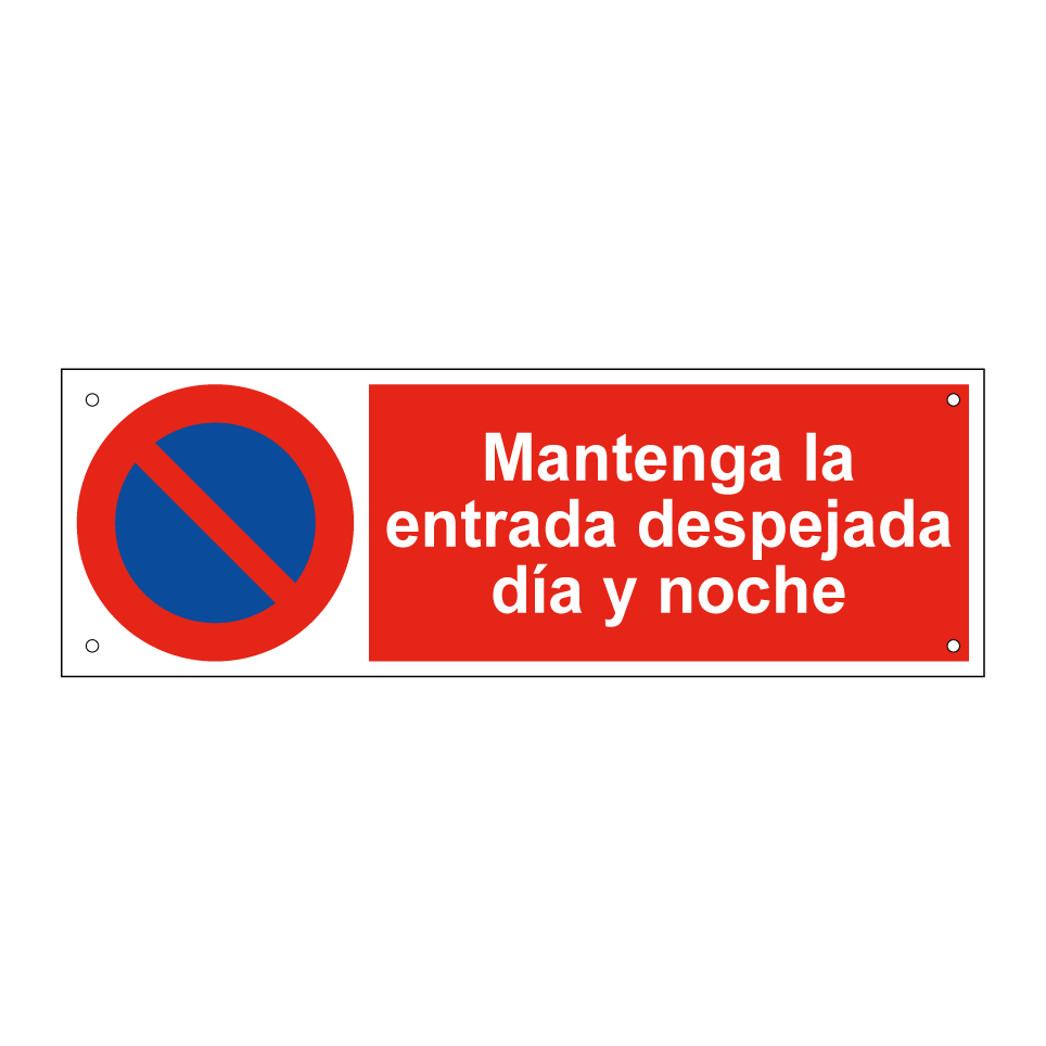 Mantenga la entrada despejada día y noche