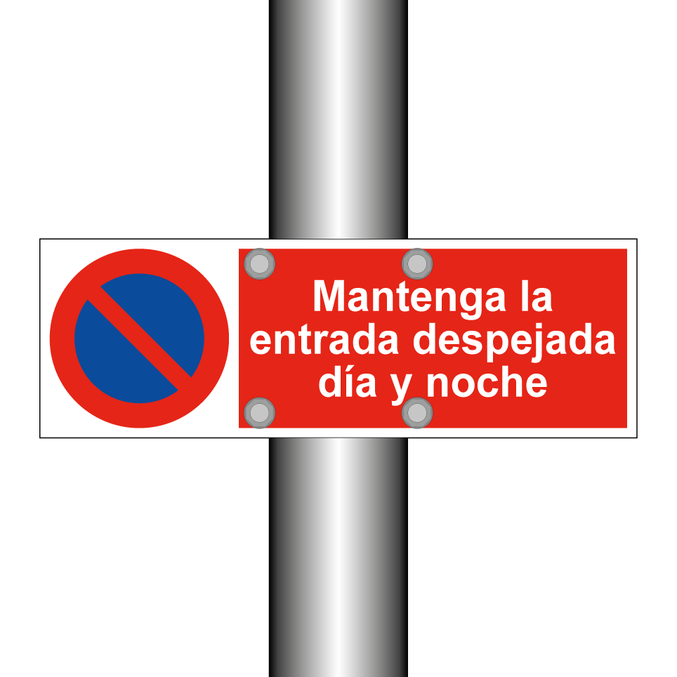 Mantenga la entrada despejada día y noche