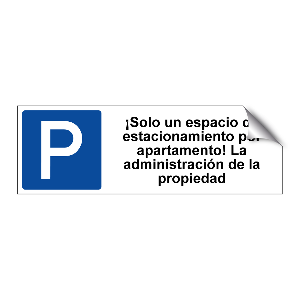 ¡Solo un espacio de estacionamiento por apartamento! La administración de la propiedad