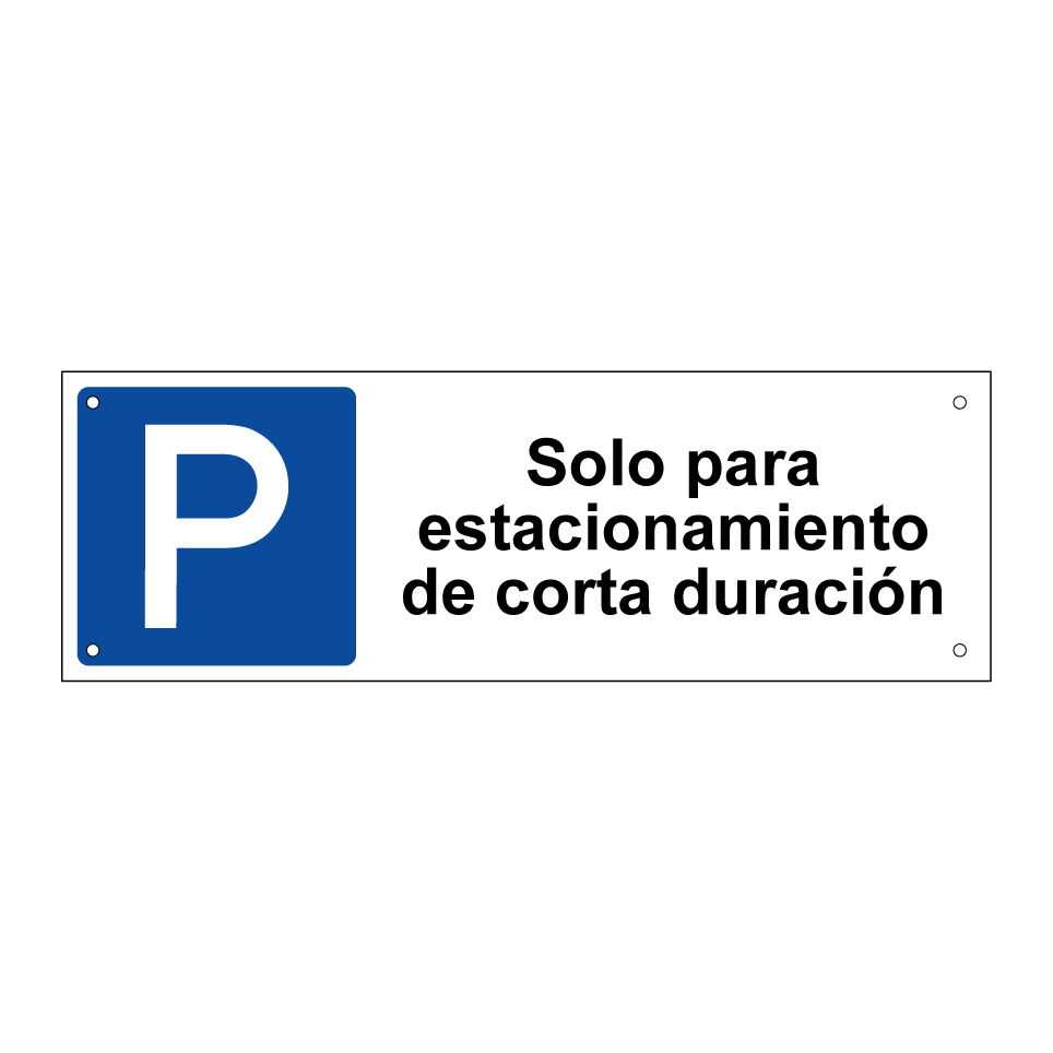 Solo para estacionamiento de corta duración