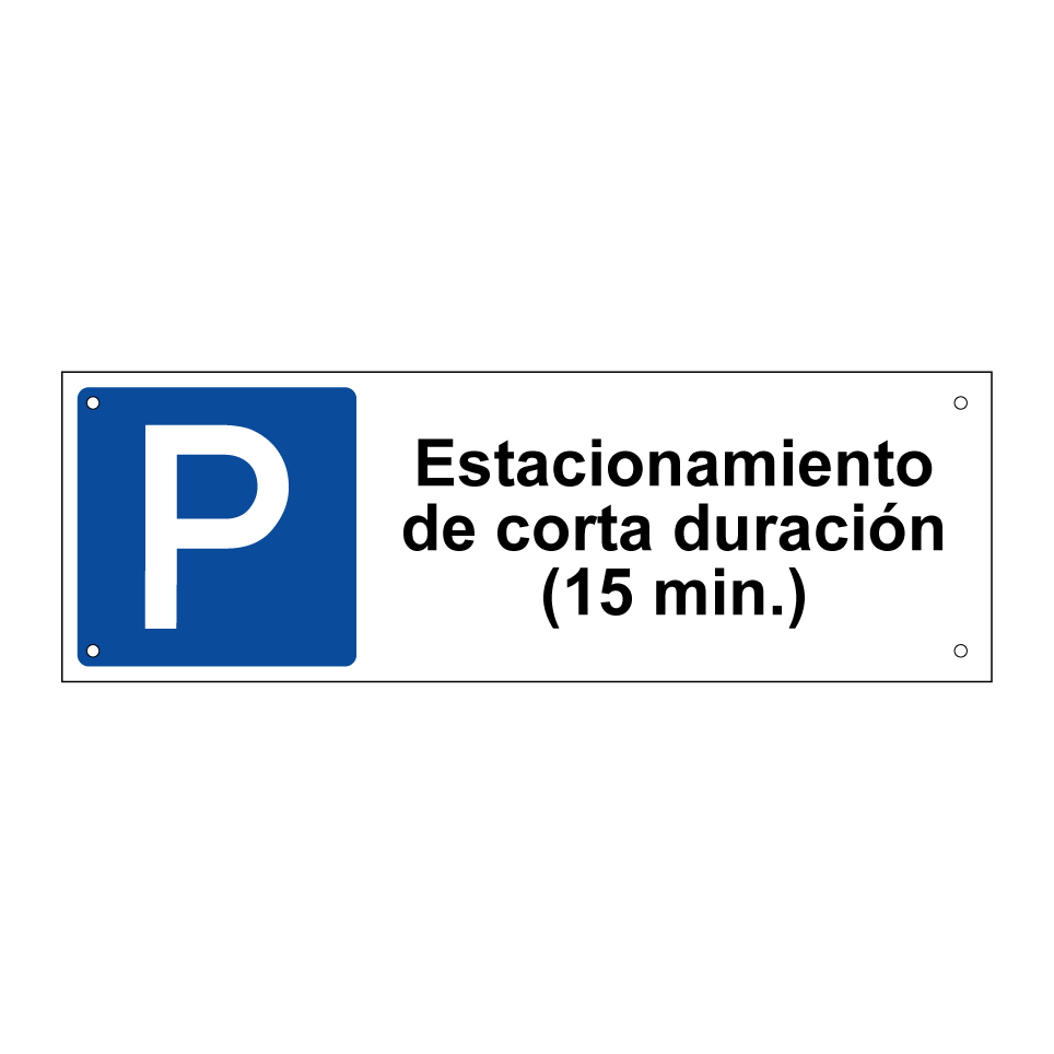 Estacionamiento de corta duración (15 min.)