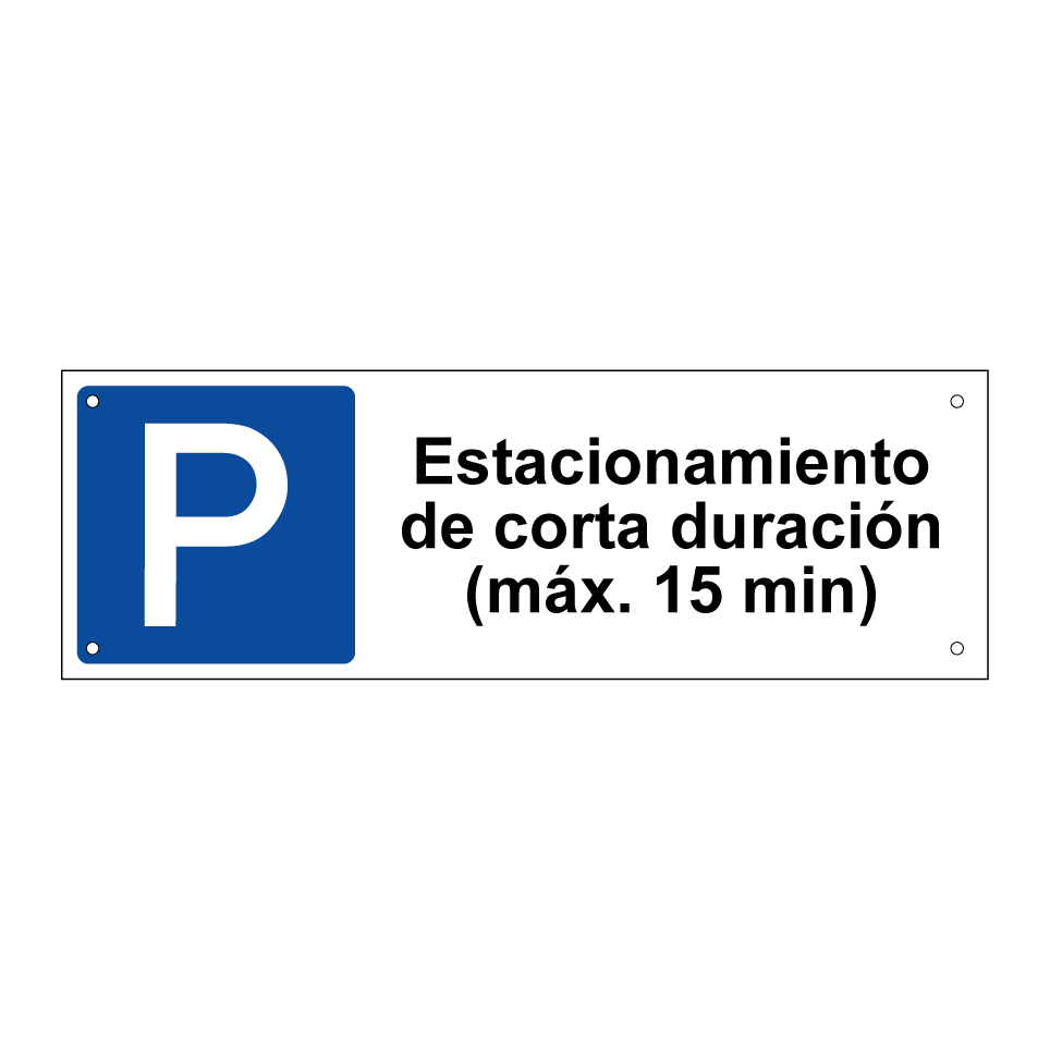 Estacionamiento de corta duración (máx. 15 min)