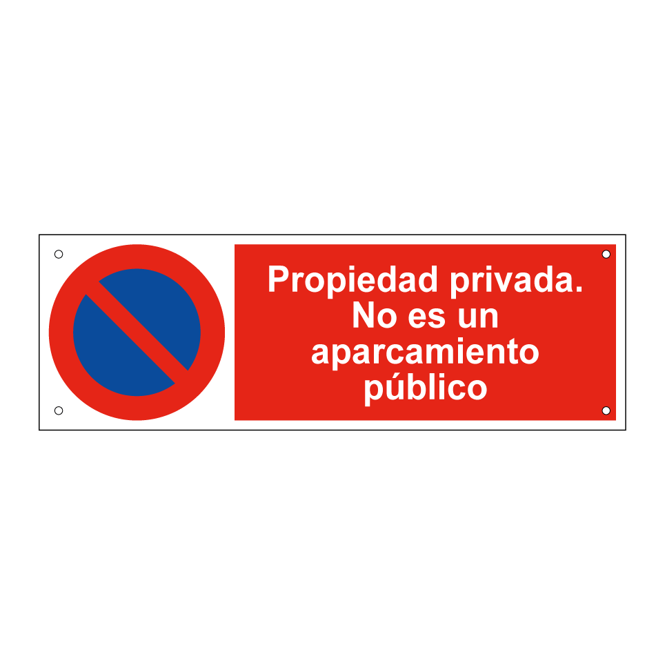 Propiedad privada. No es un aparcamiento público