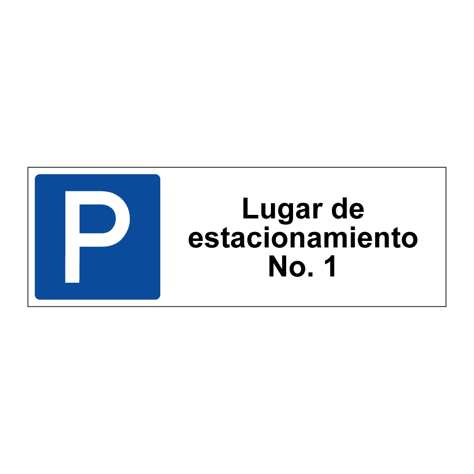 Lugar de estacionamiento No. 1