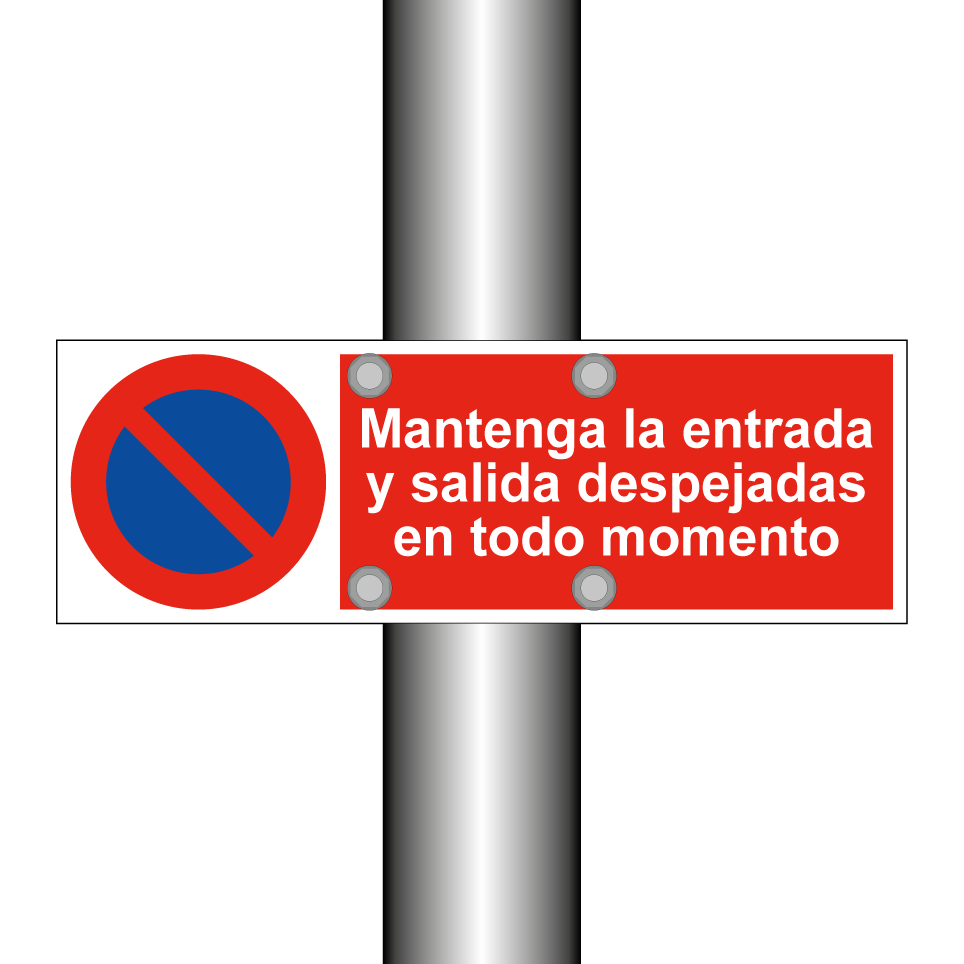 Mantenga la entrada y salida despejadas en todo momento