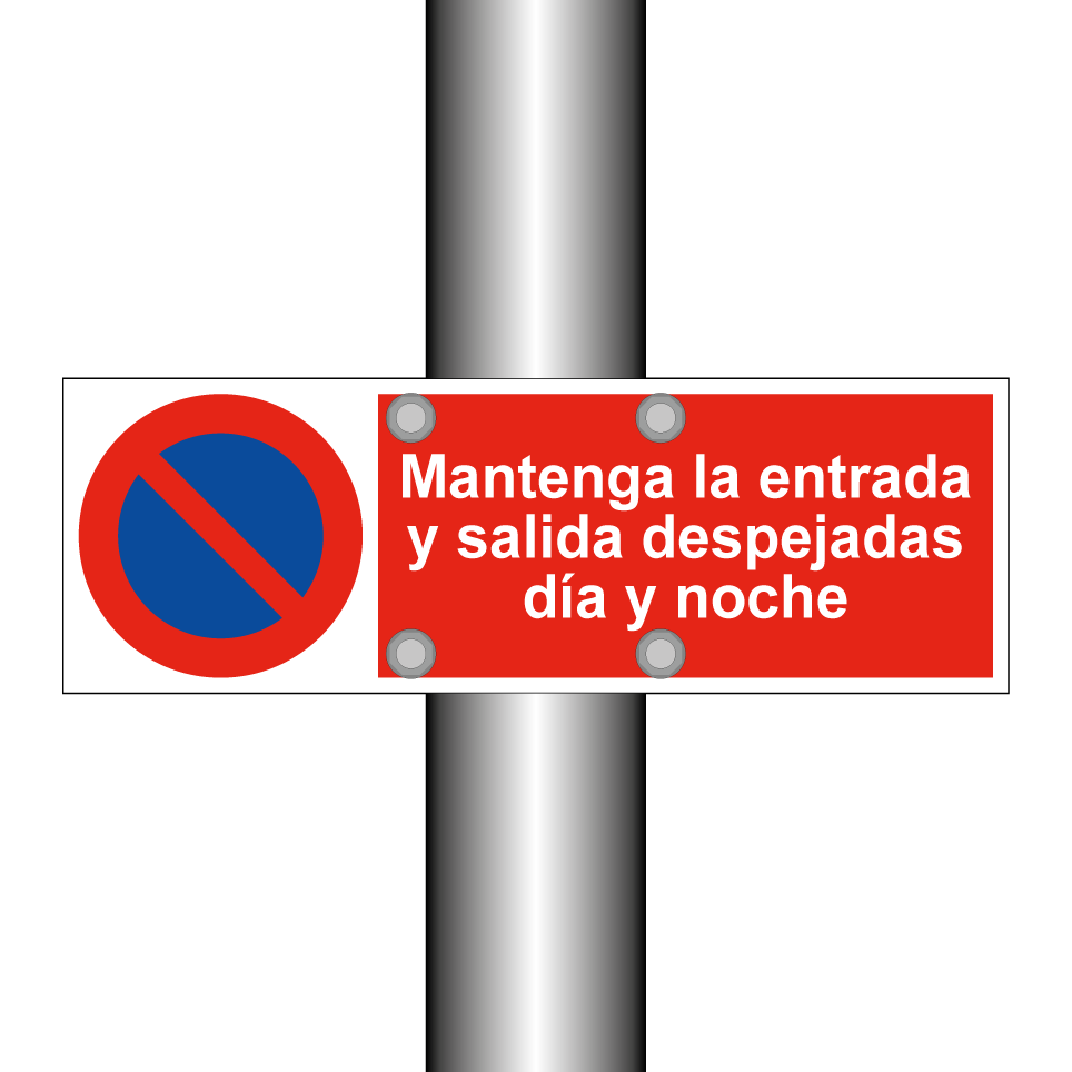 Mantenga la entrada y salida despejadas día y noche