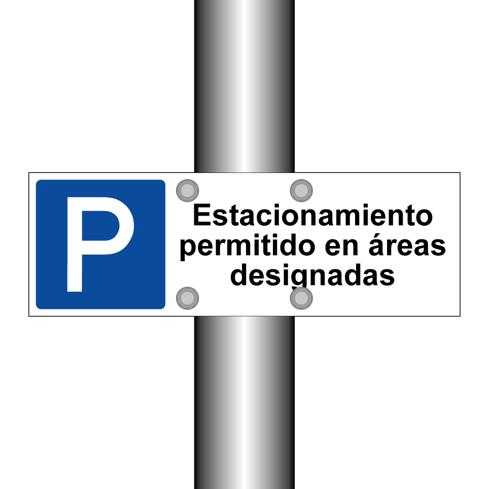 Estacionamiento permitido en áreas designadas