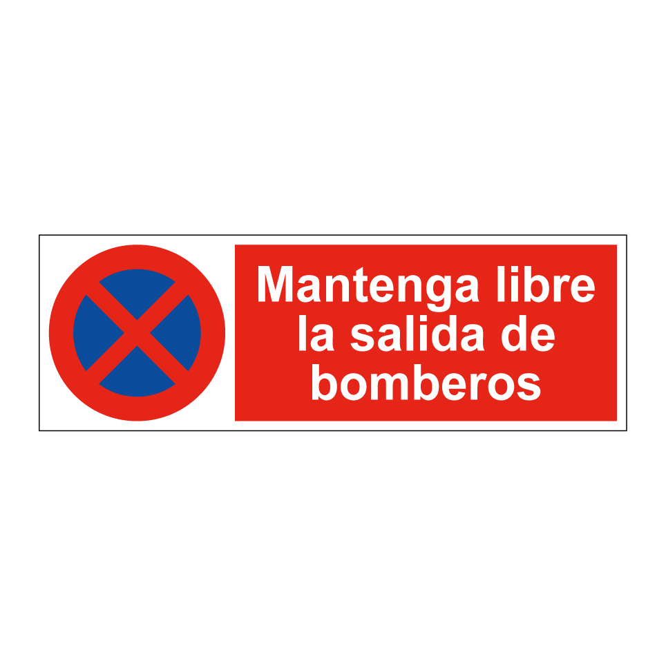 Mantenga libre la salida de bomberos