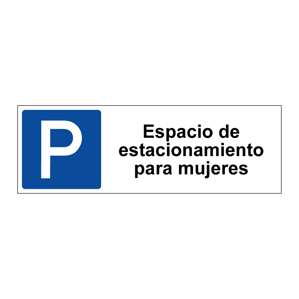 Espacio de estacionamiento para mujeres