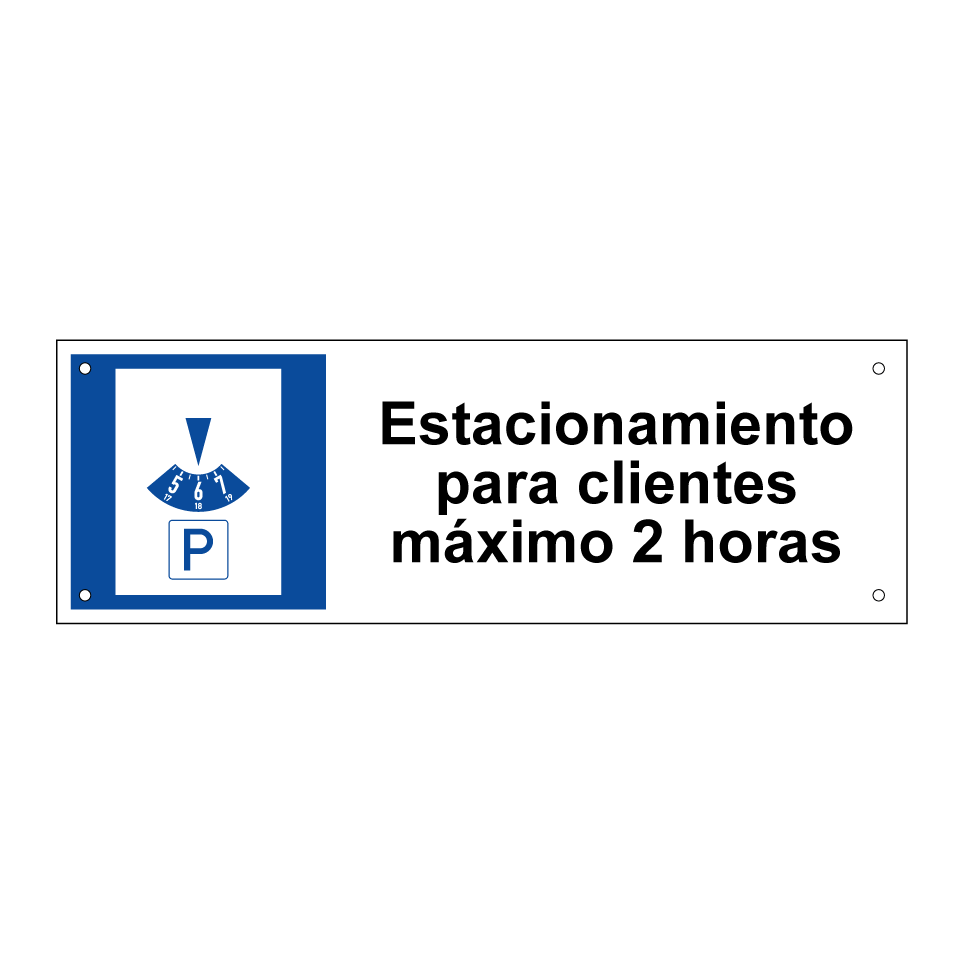 Estacionamiento para clientes máximo 2 horas