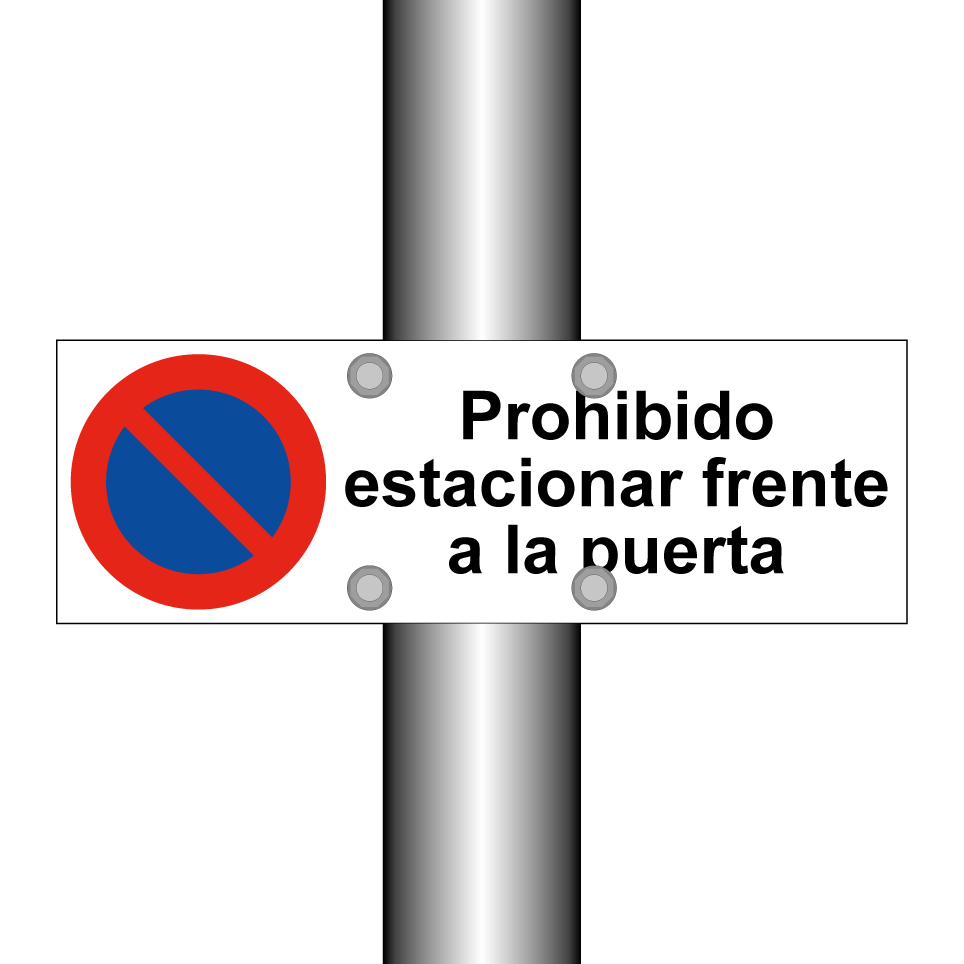 Prohibido estacionar frente a la puerta