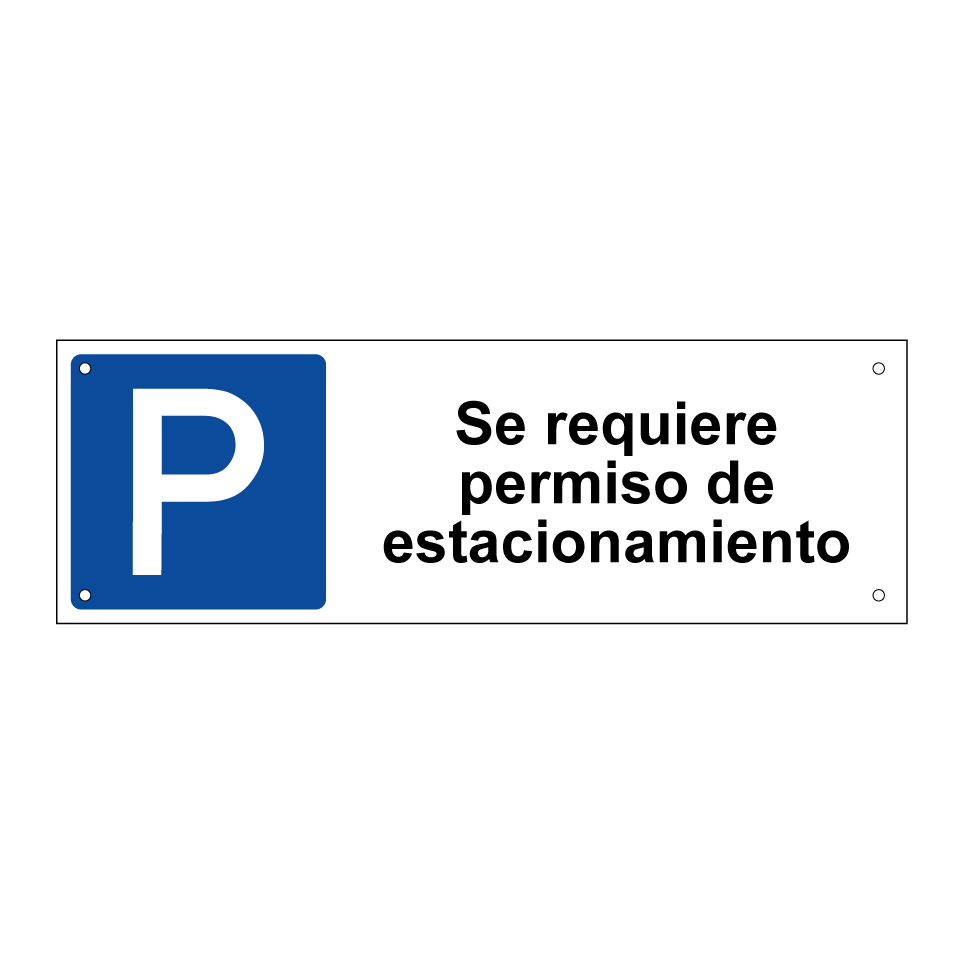 Se requiere permiso de estacionamiento