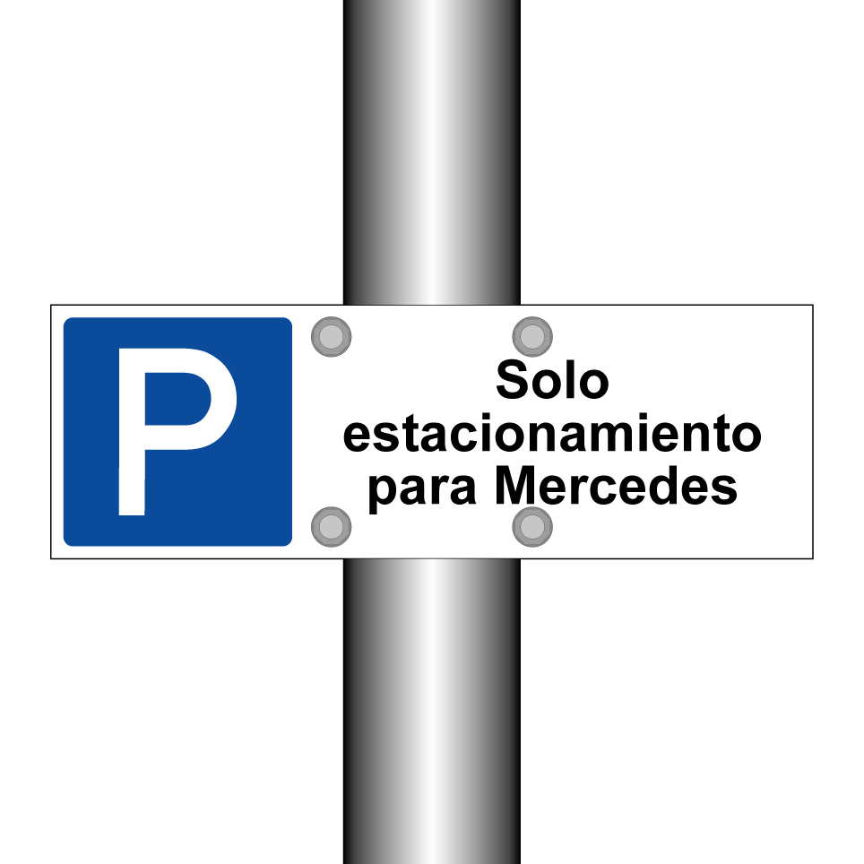Solo estacionamiento para Mercedes