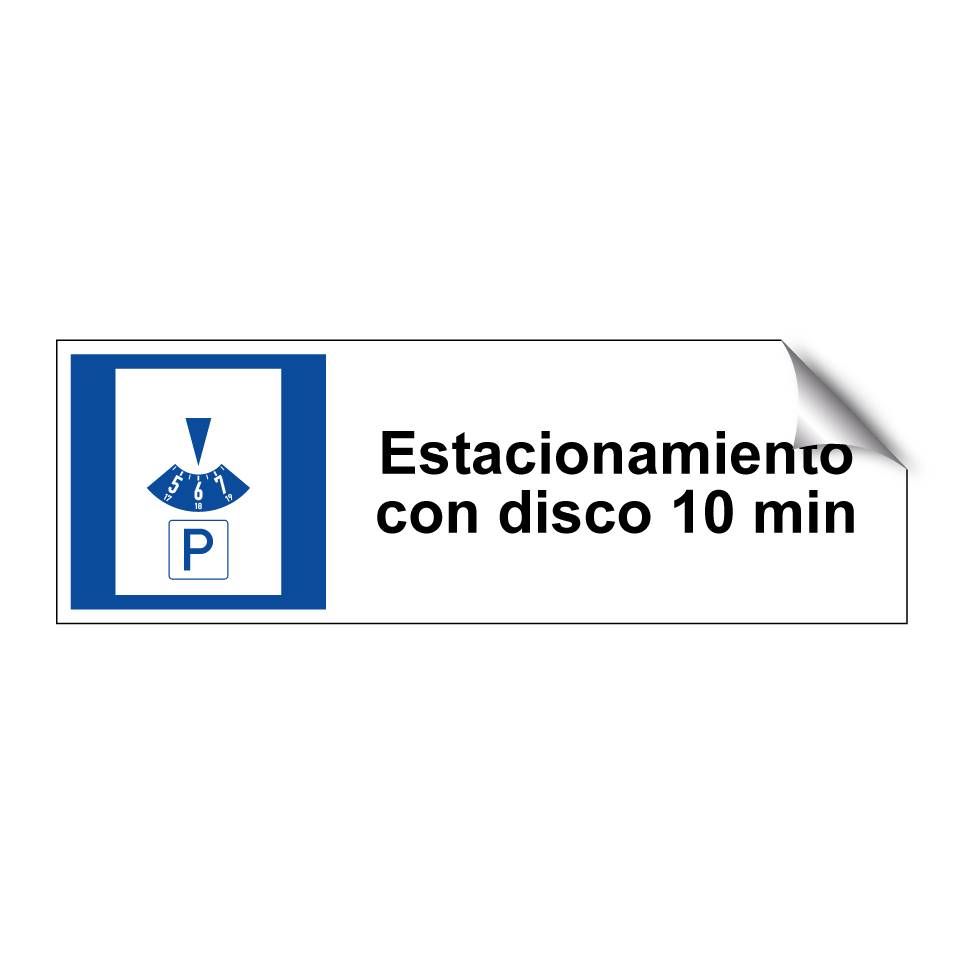 Estacionamiento con disco 10 min