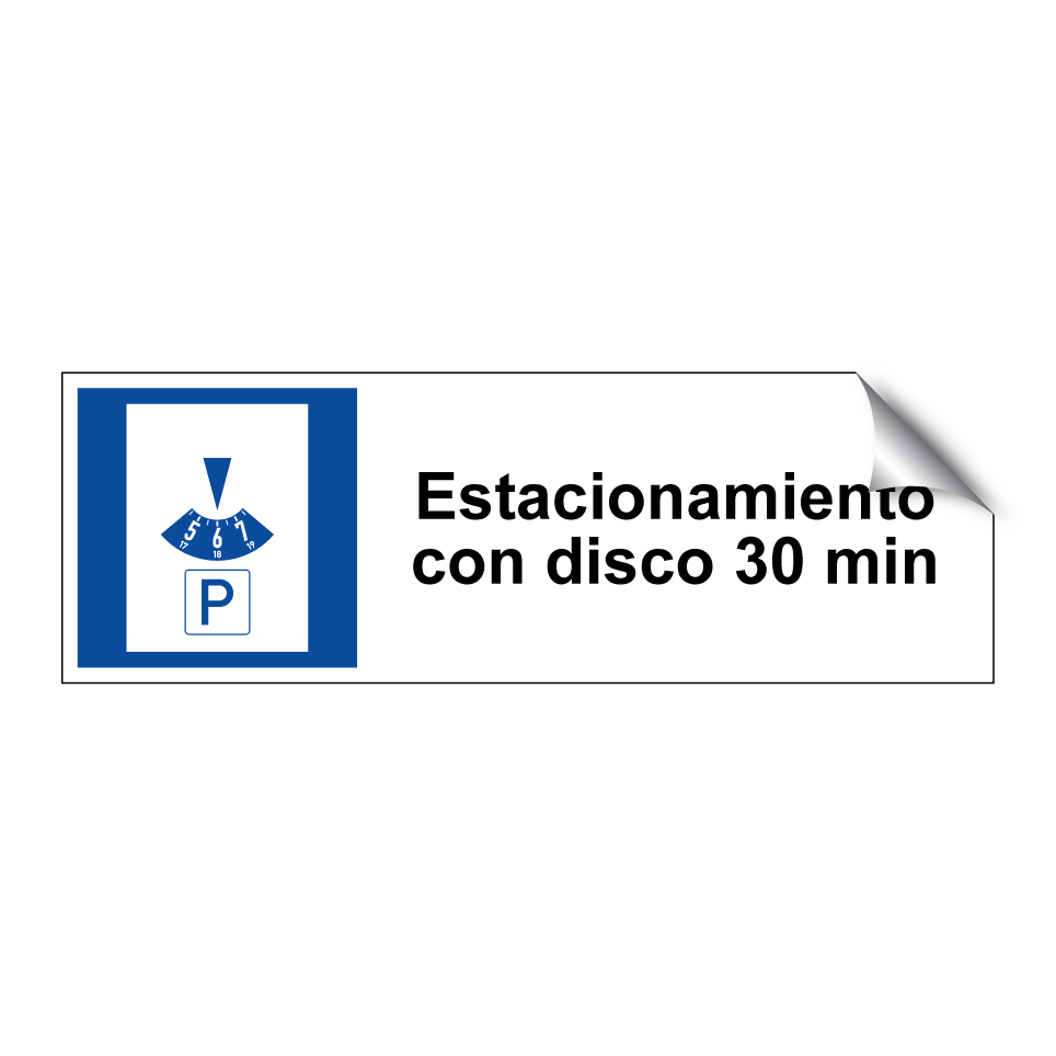 Estacionamiento con disco 30 min