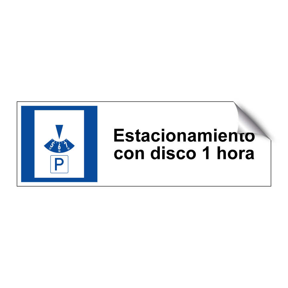 Estacionamiento con disco 1 hora