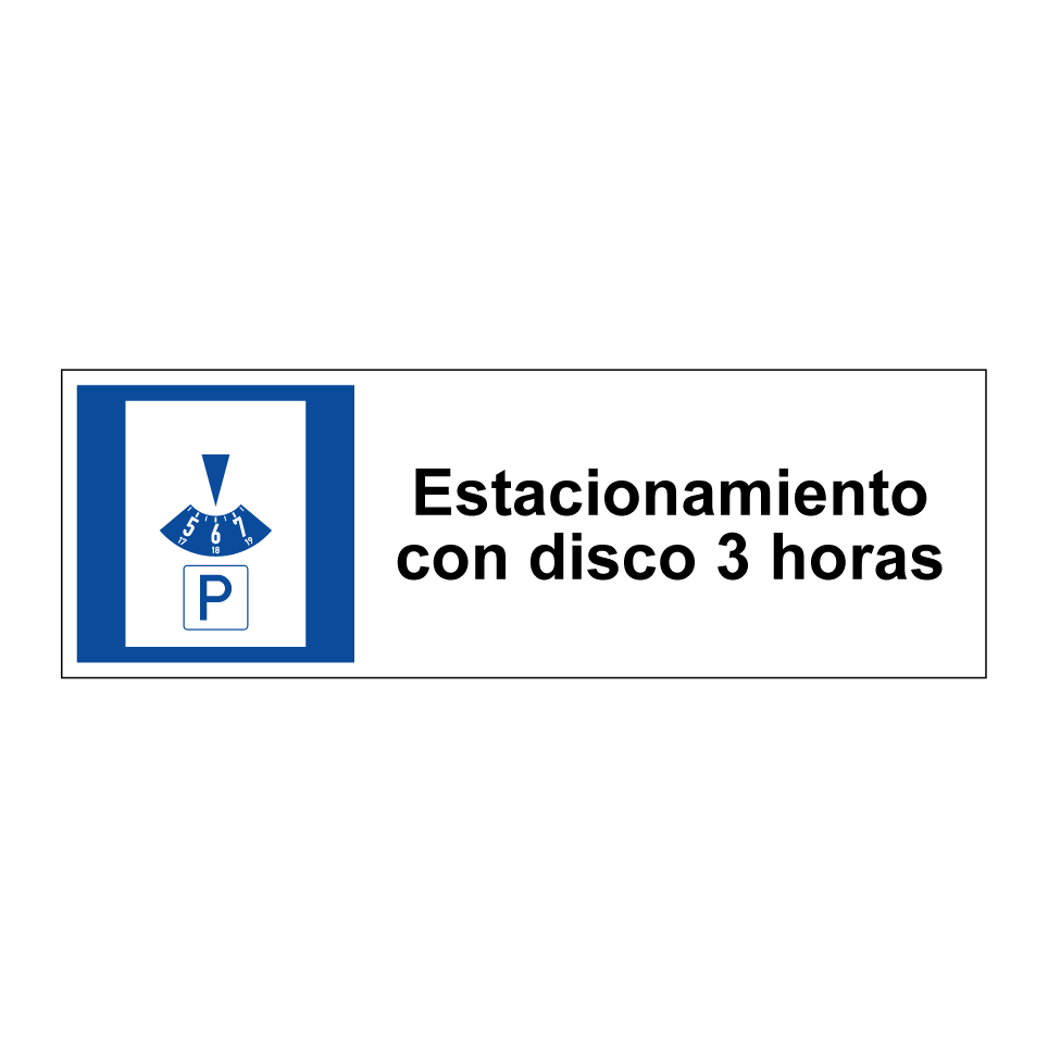 Estacionamiento con disco 3 horas