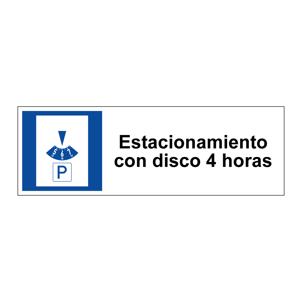 Estacionamiento con disco 4 horas
