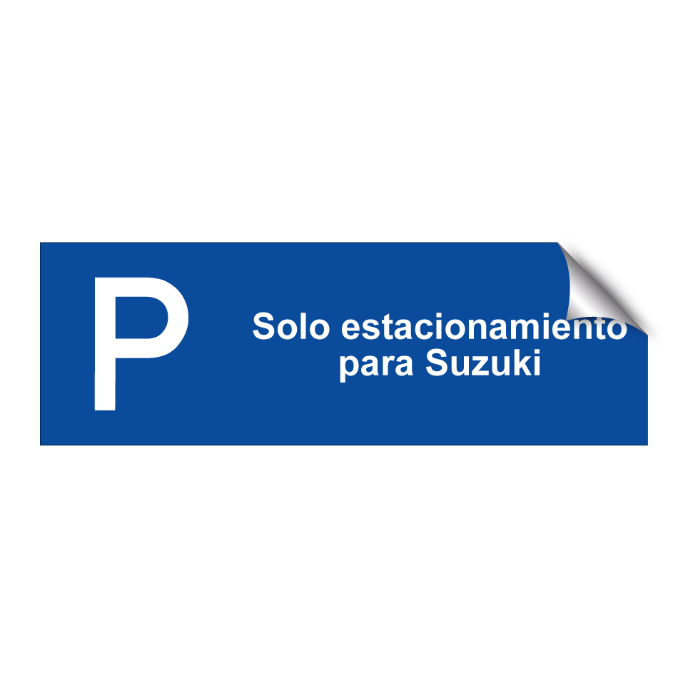 Solo estacionamiento para Suzuki