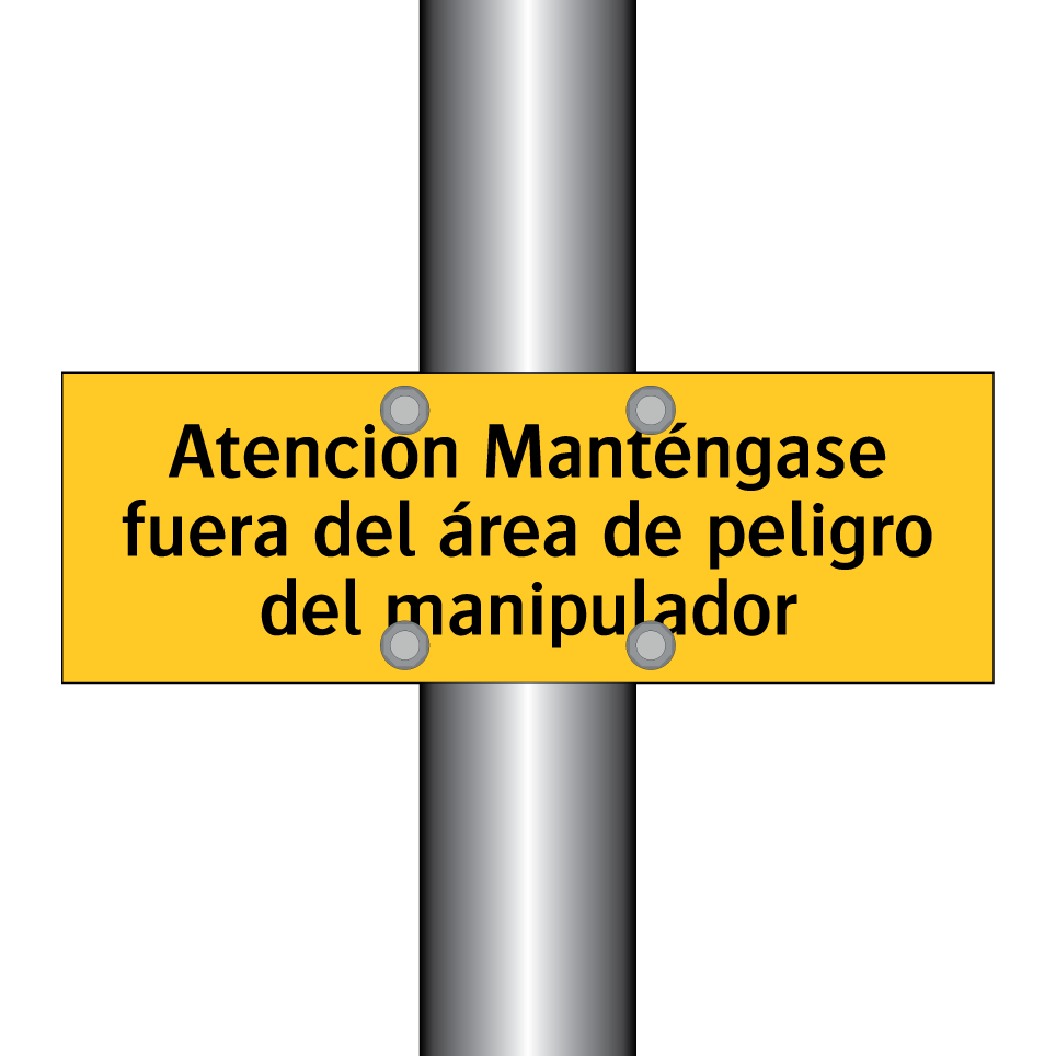 Atención Manténgase fuera del área de peligro del manipulador