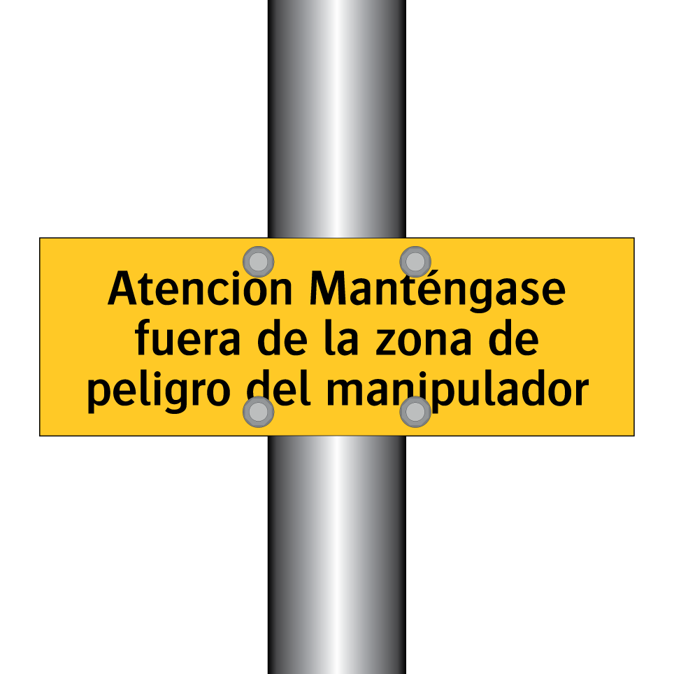 Atención Manténgase fuera de la zona de peligro del manipulador