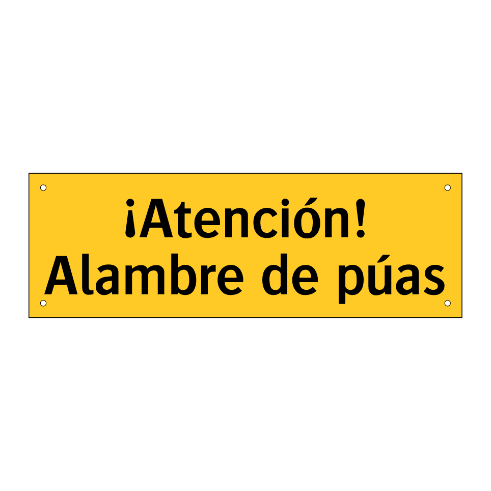 ¡Atención! Alambre de púas