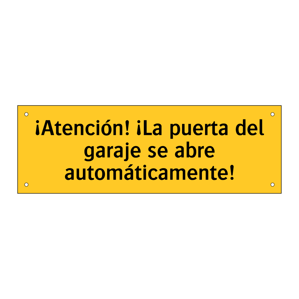 ¡Atención! ¡La puerta del garaje se abre automáticamente!