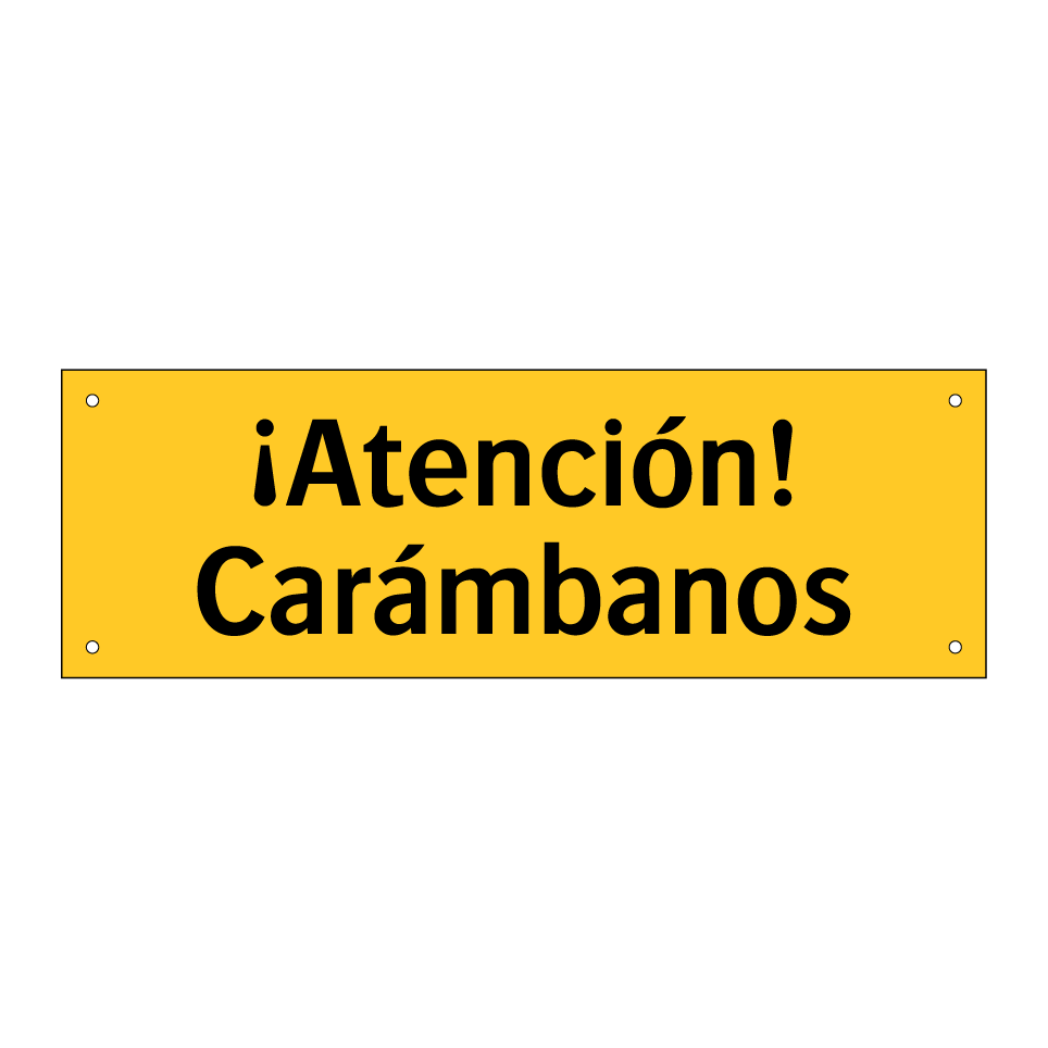 ¡Atención! Carámbanos