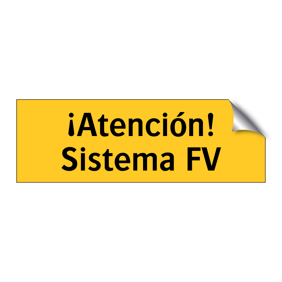 ¡Atención! Sistema FV