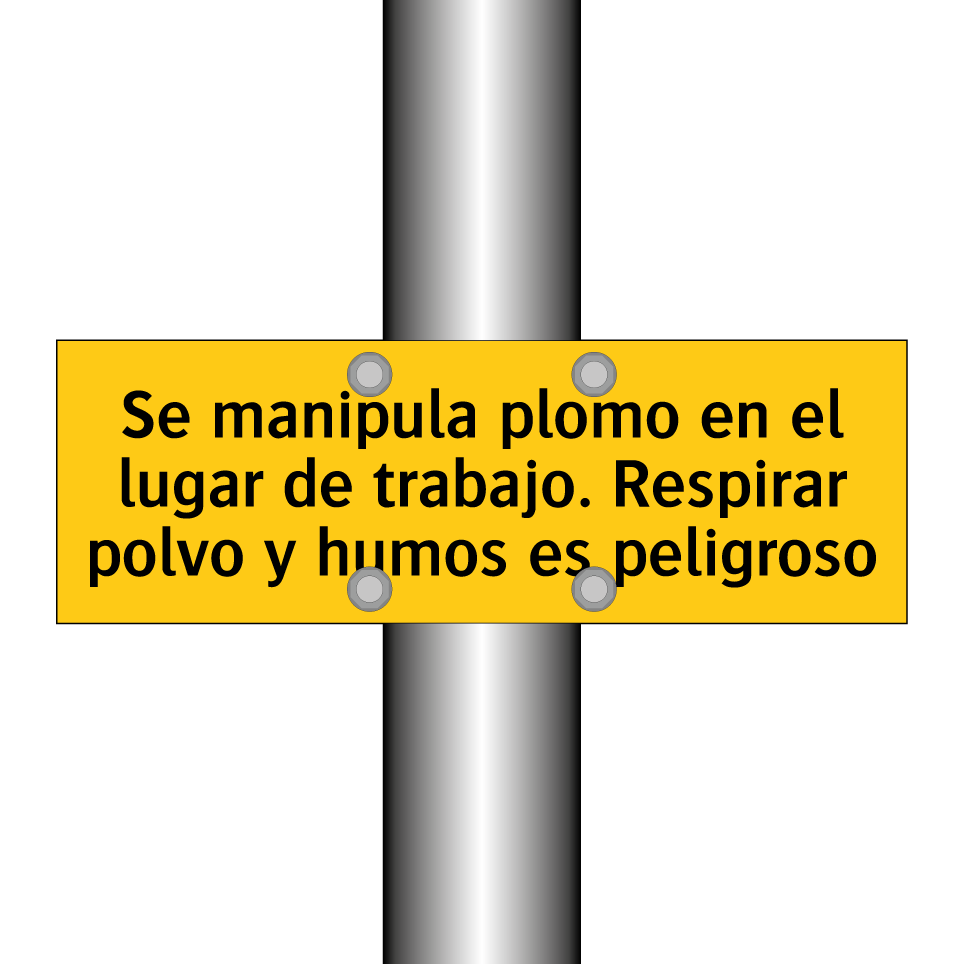 Se manipula plomo en el lugar de trabajo. Respirar polvo y humos es peligroso