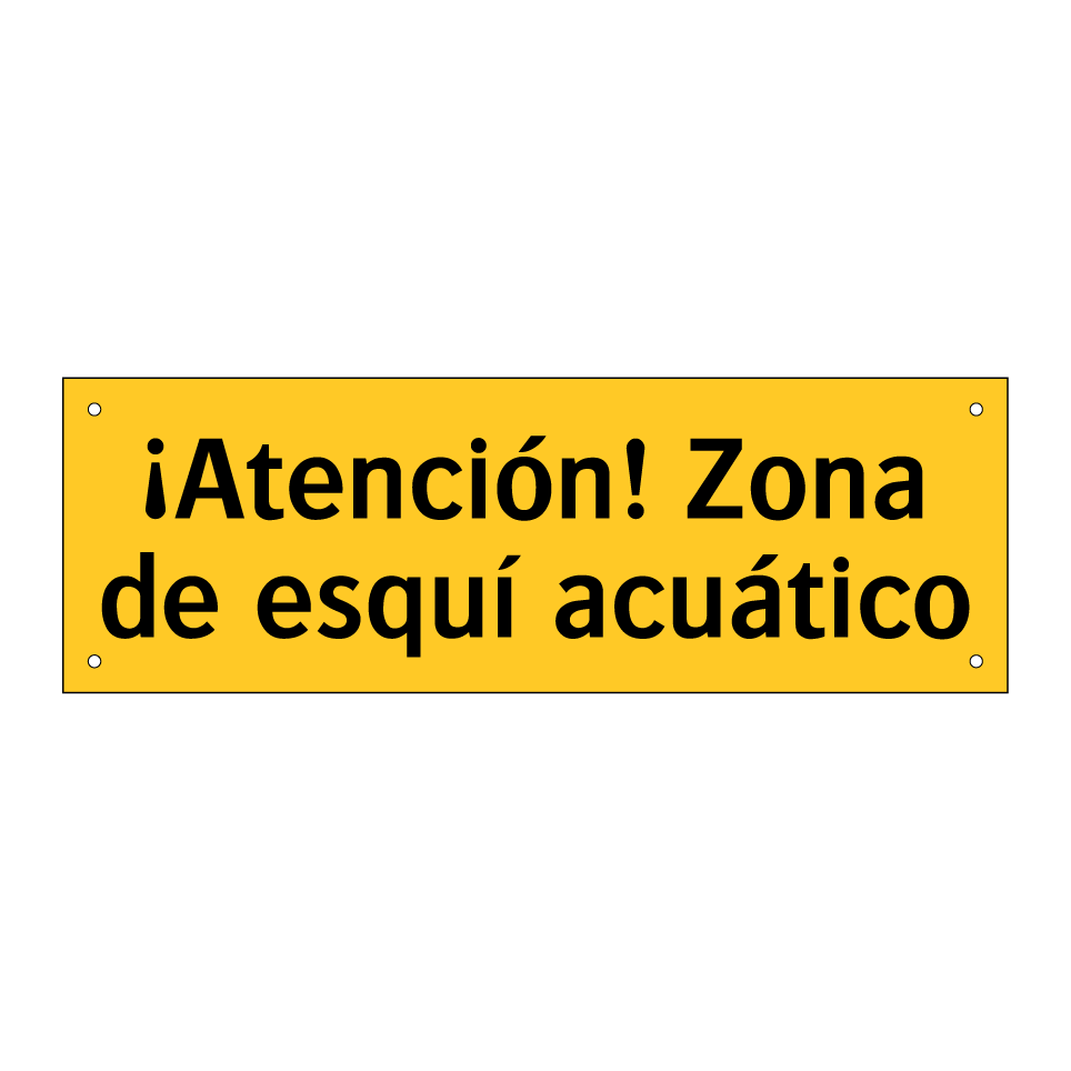 ¡Atención! Zona de esquí acuático