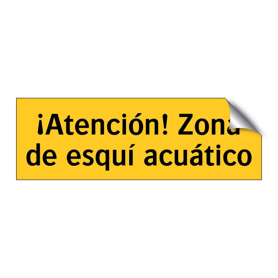 ¡Atención! Zona de esquí acuático