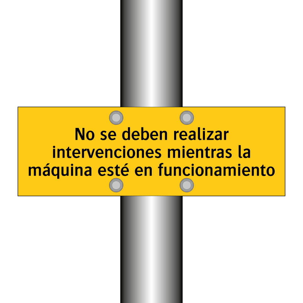 No se deben realizar intervenciones mientras la máquina esté en funcionamiento