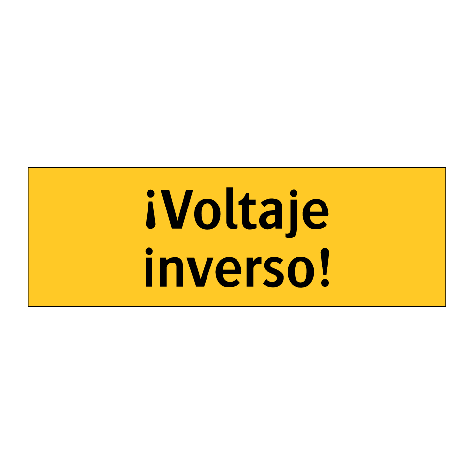 ¡Voltaje inverso!