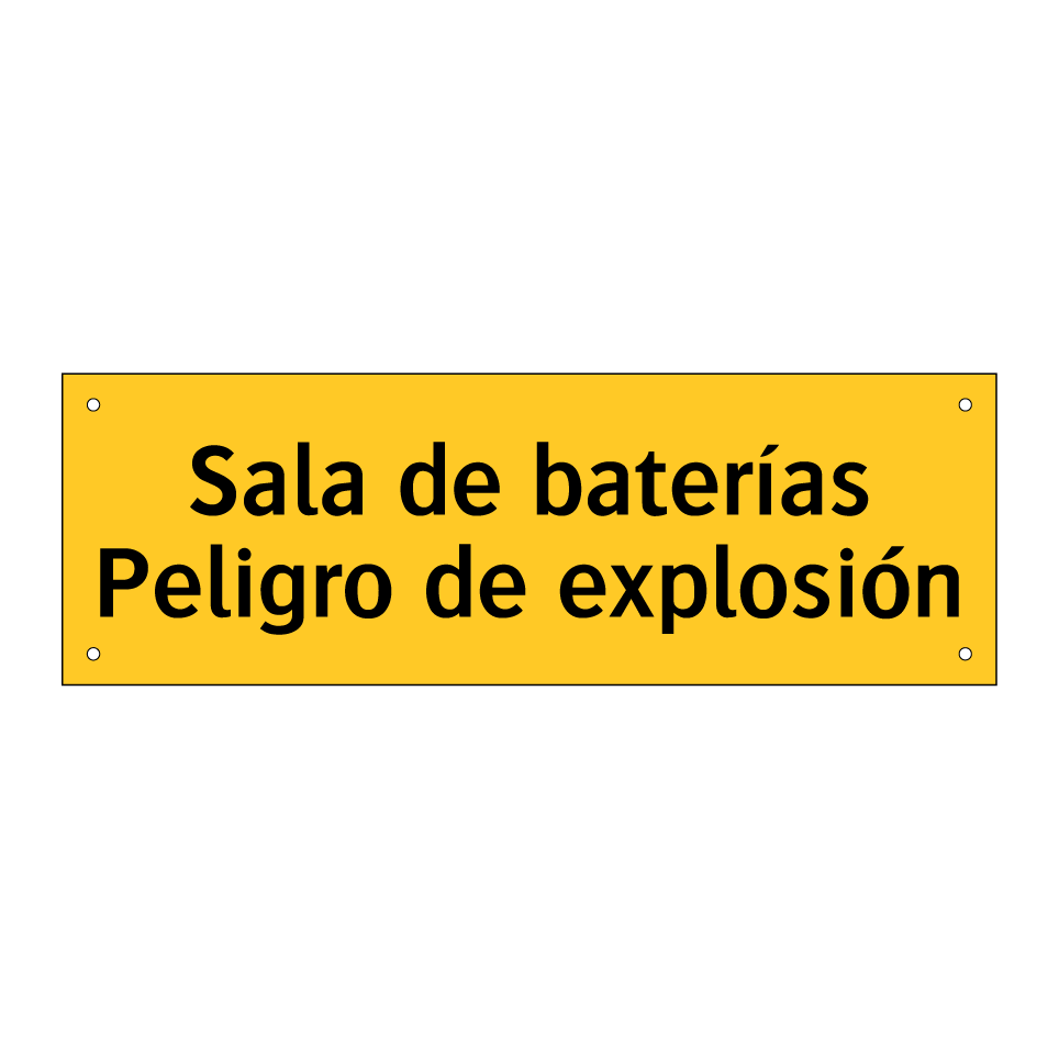 Sala de baterías Peligro de explosión