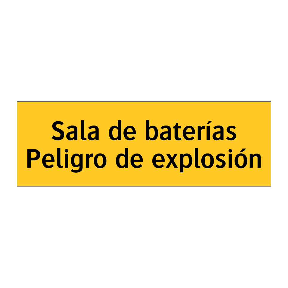 Sala de baterías Peligro de explosión