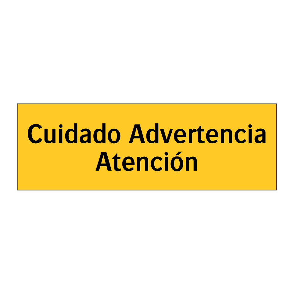 Cuidado Advertencia Atención