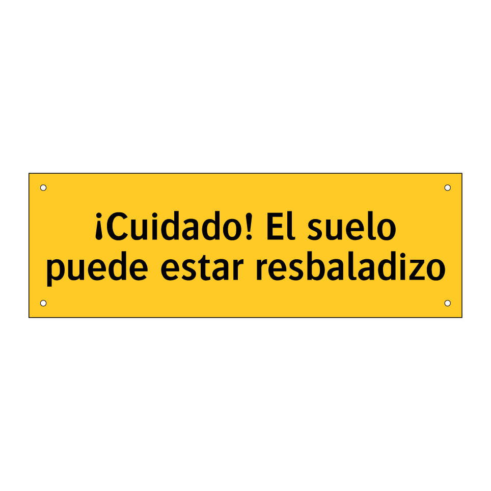 ¡Cuidado! El suelo puede estar resbaladizo