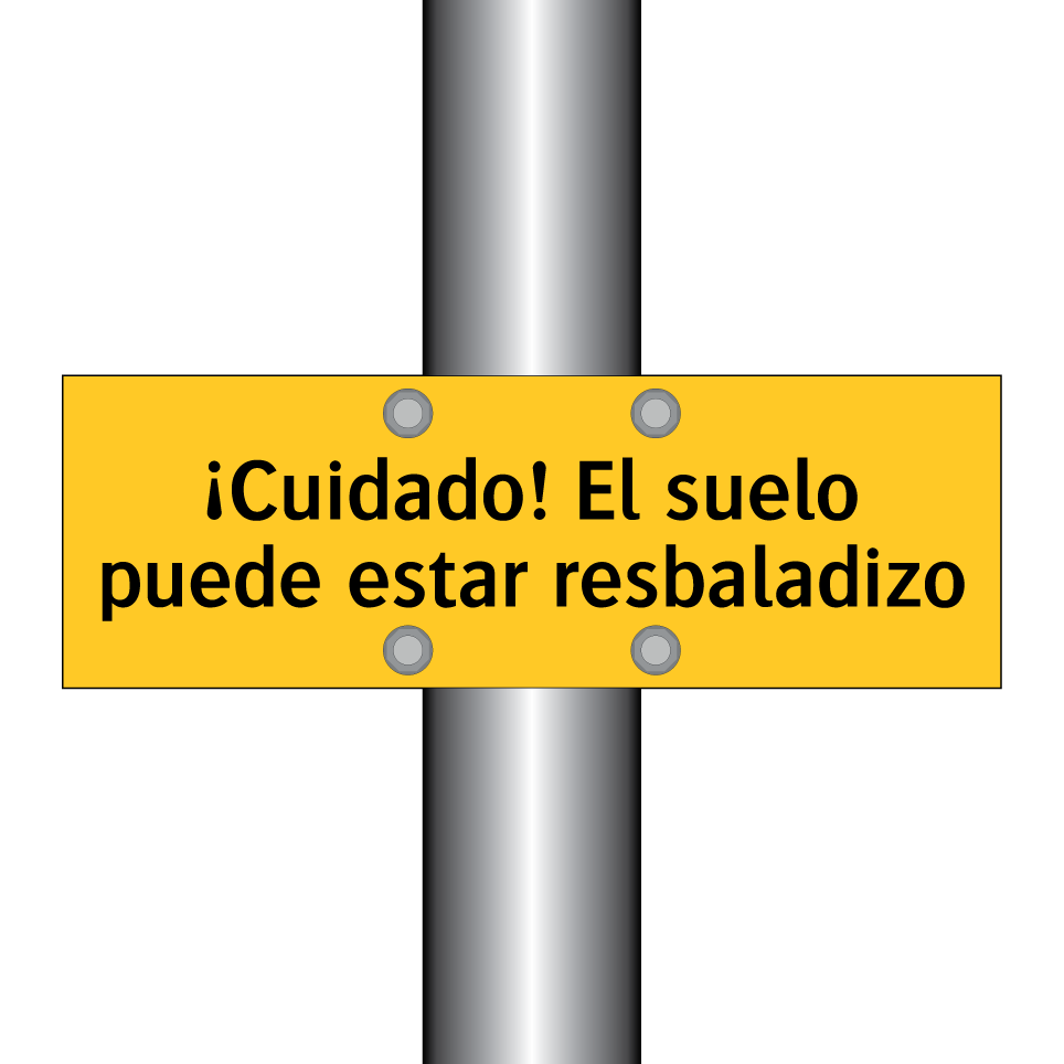 ¡Cuidado! El suelo puede estar resbaladizo