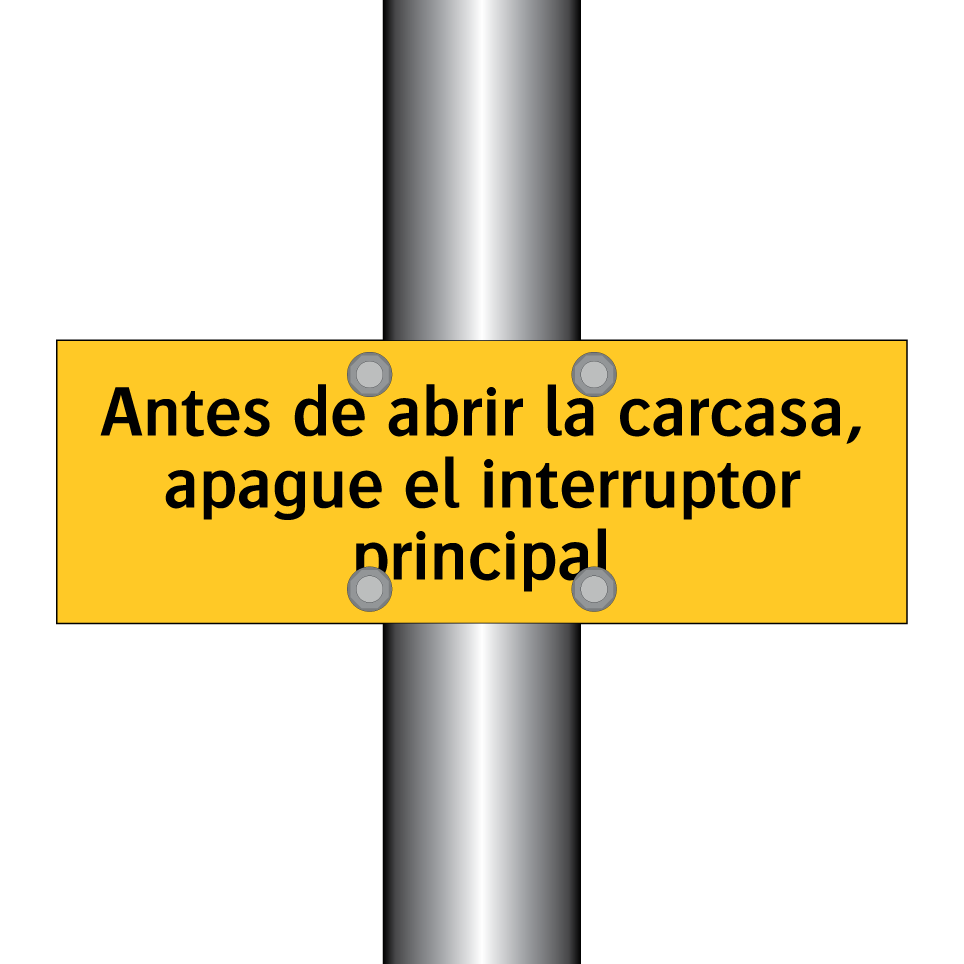 Antes de abrir la carcasa, apague el interruptor principal