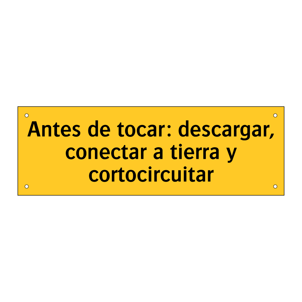 Antes de tocar: descargar, conectar a tierra y cortocircuitar