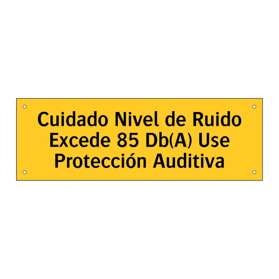 Cuidado Nivel de Ruido Excede 85 Db(A) Use Protección Auditiva